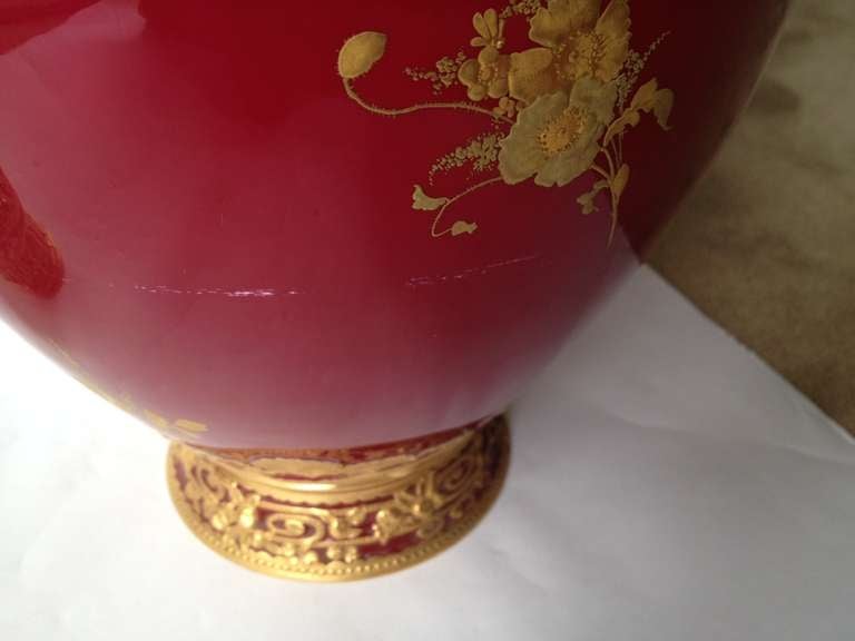 Large Royal Crown Derby Ginger Jar Shape Urn circa 1890s 5