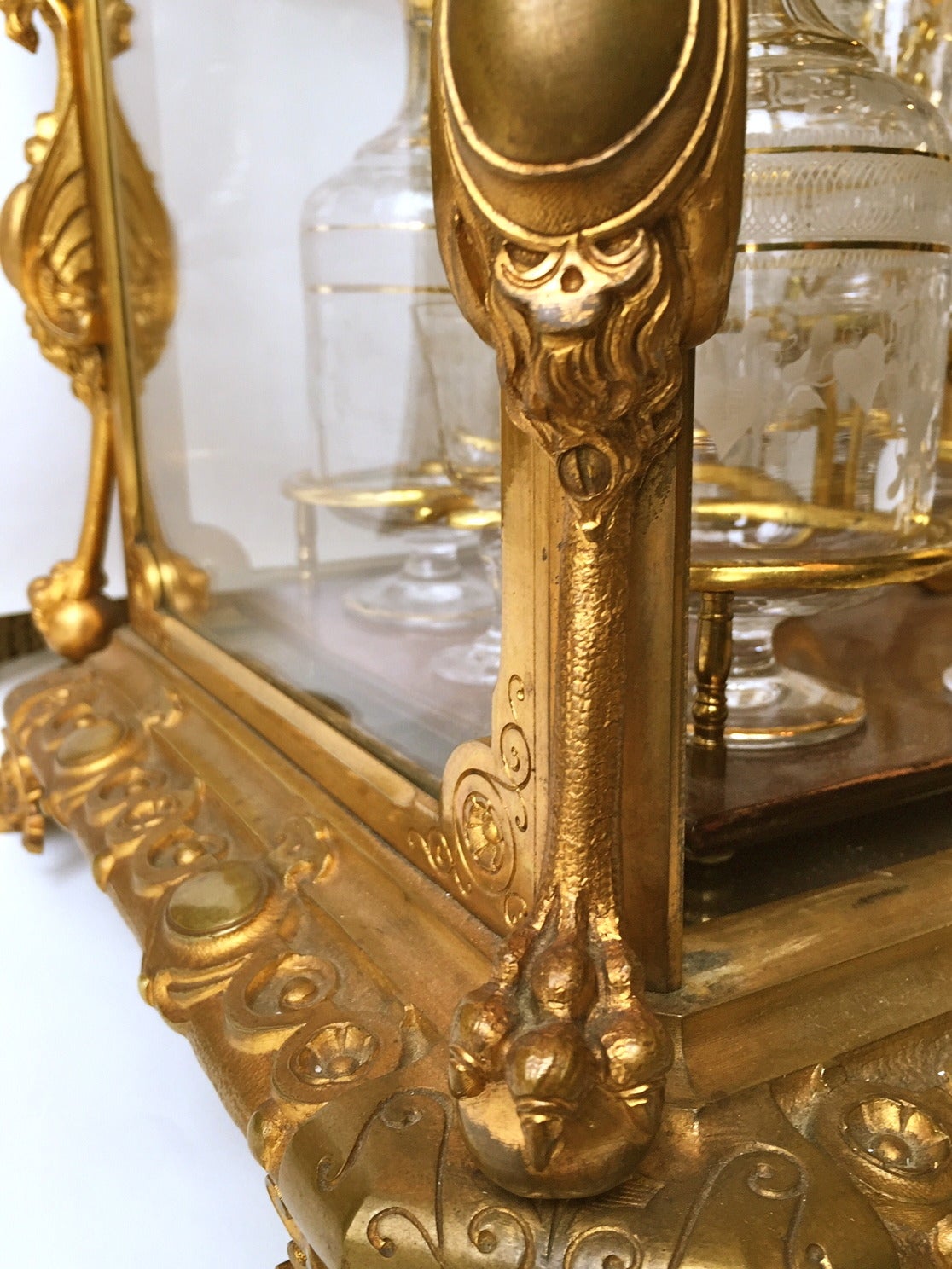 French Gilt Bronze Tantalus Drinking Set 19th Century Massive For Sale 2