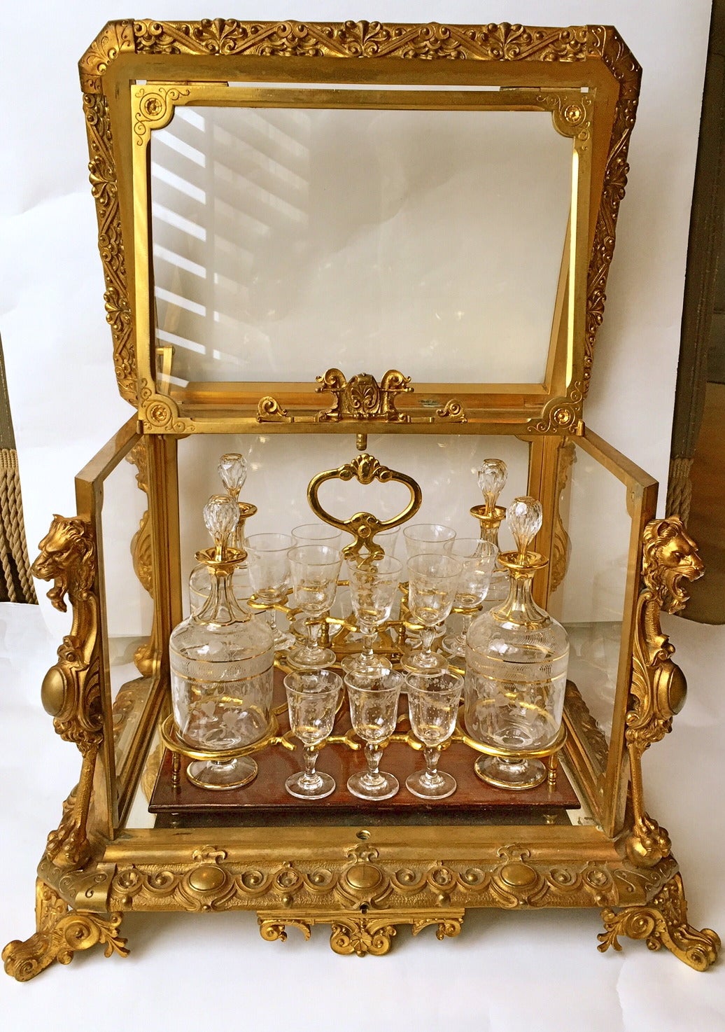  French Gilt Bronze Tantalus Drinking Set 19th Century Massive For Sale 3