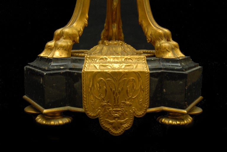 Important French 19th Century Gilt Bronze Mounted Marble Urns 3