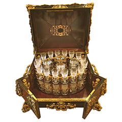 Extraordinary French Gilt Bronze-Mounted Tantalus Set Service for 32, circa 1870