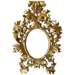 Very Finest Small Florentine Water Gilt Carved Rococo Style Frame, circa 1900