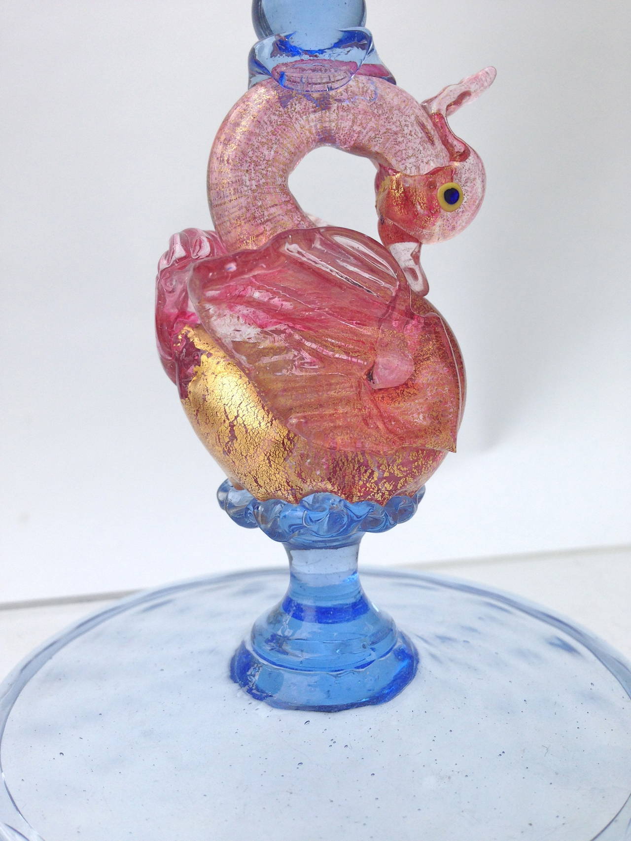 These are hard to find and in perfect condition are these six Venetian glass
stems.