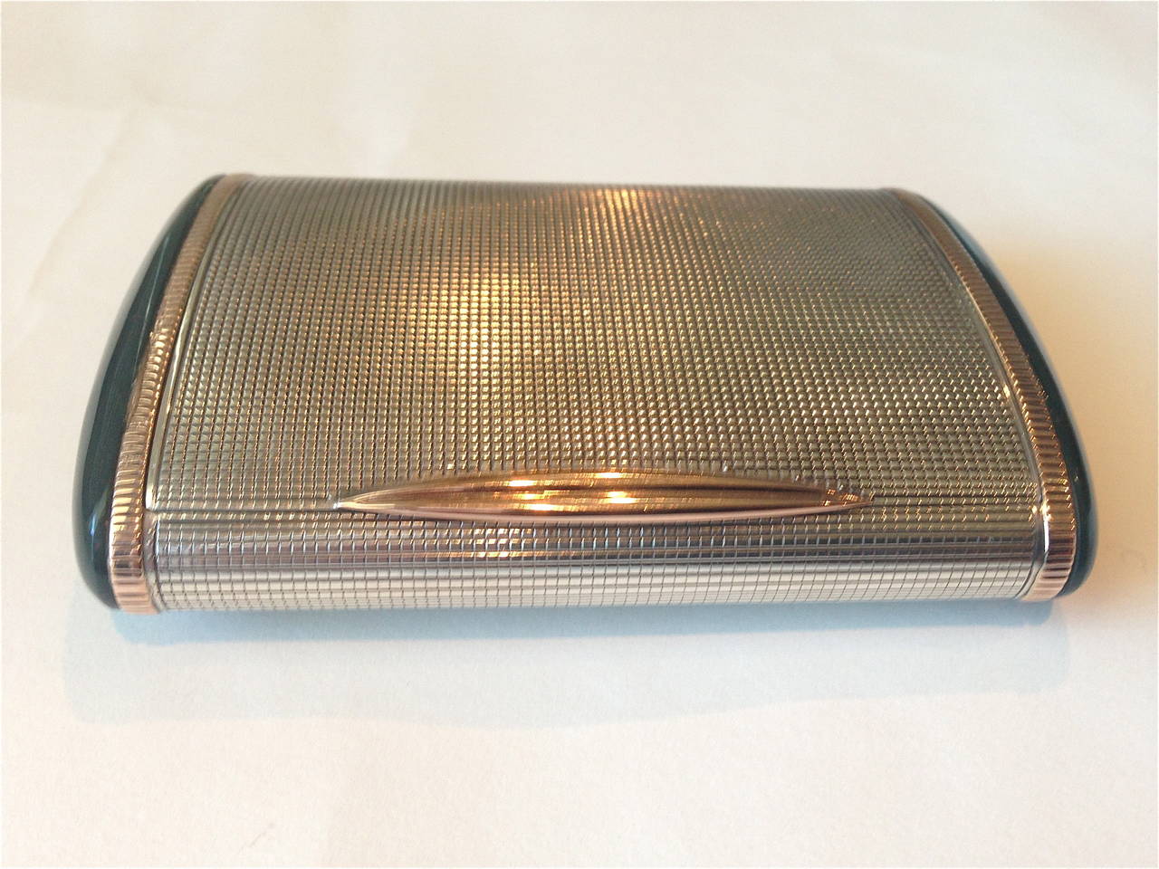 Fantastic Cigarette Box 935 Rose Gold Sterling and Bloodstone, 19th Century