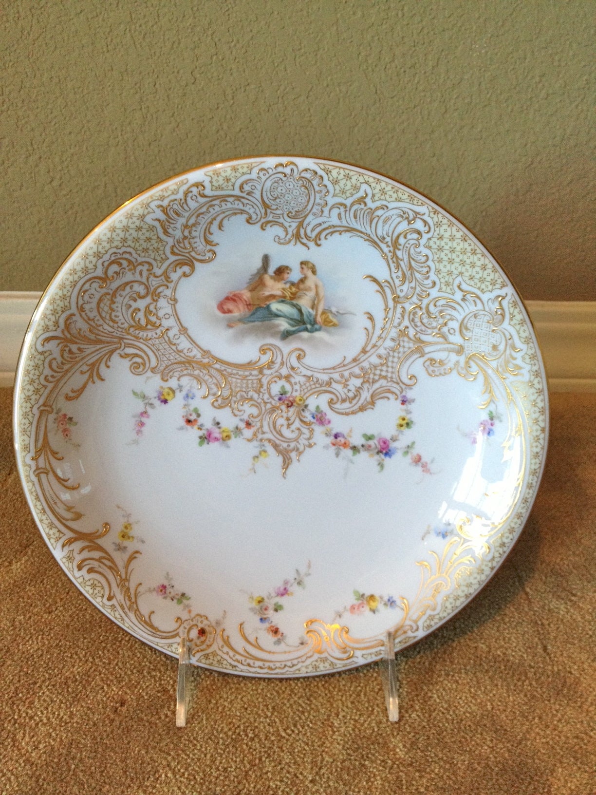 Meissen Hand Painted Cabinet Plate Nudes ca. 1900