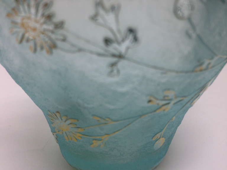 Outstanding Daum Nancy Cameo Cut Enameled and Acid Etched Vase circa 1900 1