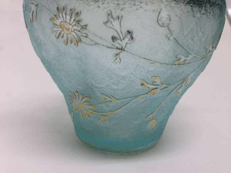 Outstanding Daum Nancy Cameo Cut Enameled and Acid Etched Vase circa 1900 2