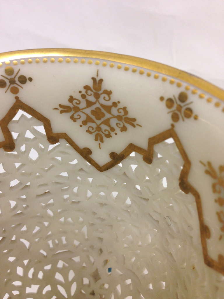 Fabulous Reticulated Porcelain Cabinet Piece European Origin 19th Century 1
