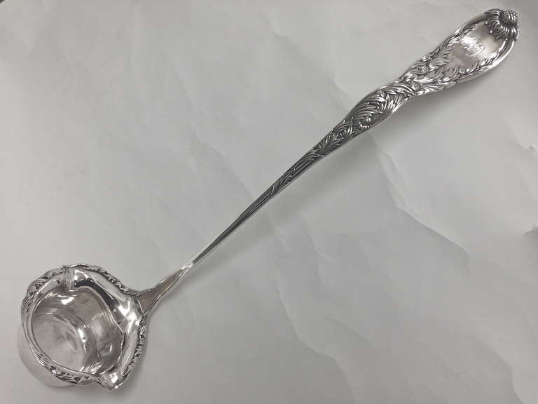 Tiffany Sterling Silver Ladle Chrysanthemum Pattern circa 1900