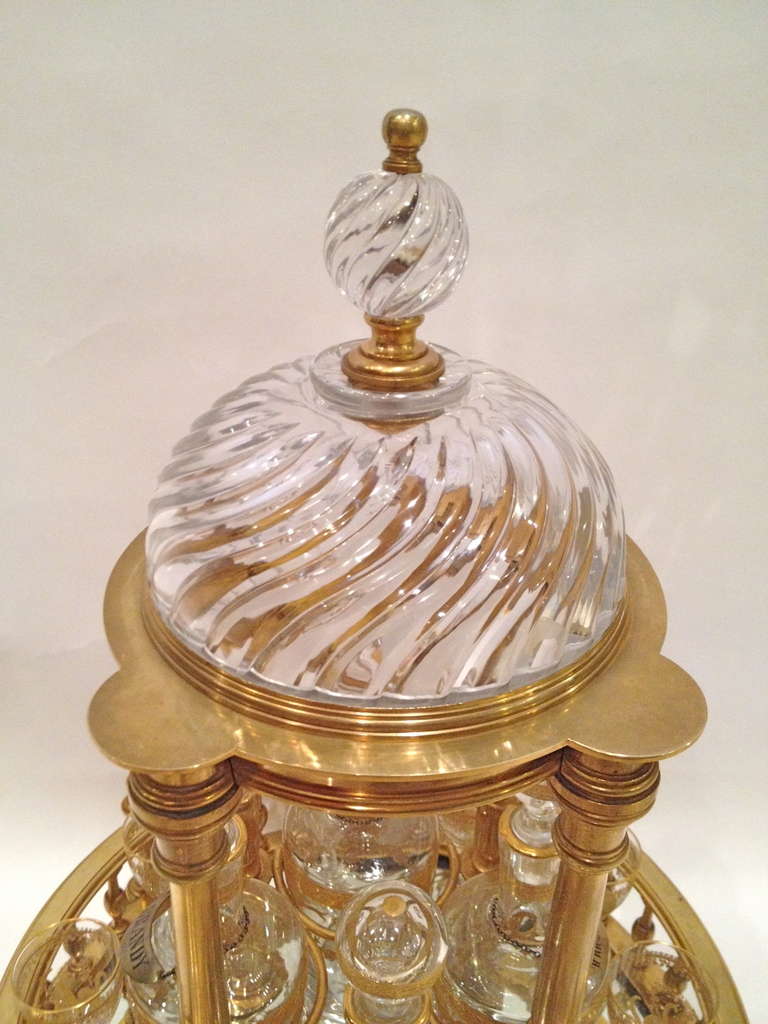 Ormolu French Tantalus by Baccarat signed c.1900