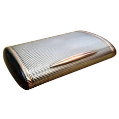 Fantastic Cigarette Box 935 Rose Gold Sterling and Bloodstone, 19th Century