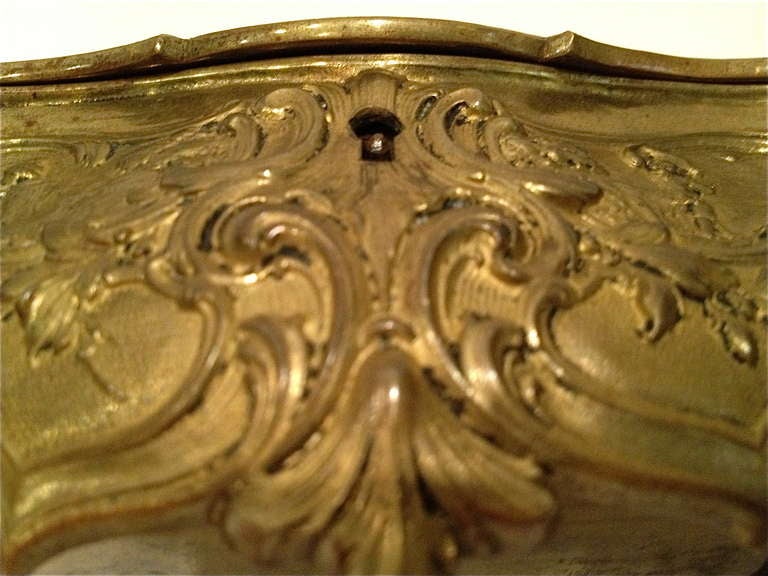 20th Century Commode Form Jewelry Casket Gilt Bronze c. 1900