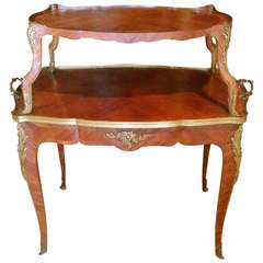 A Fine French Etagere or Tea Table with Gilt Bronze Mounts circa 1900