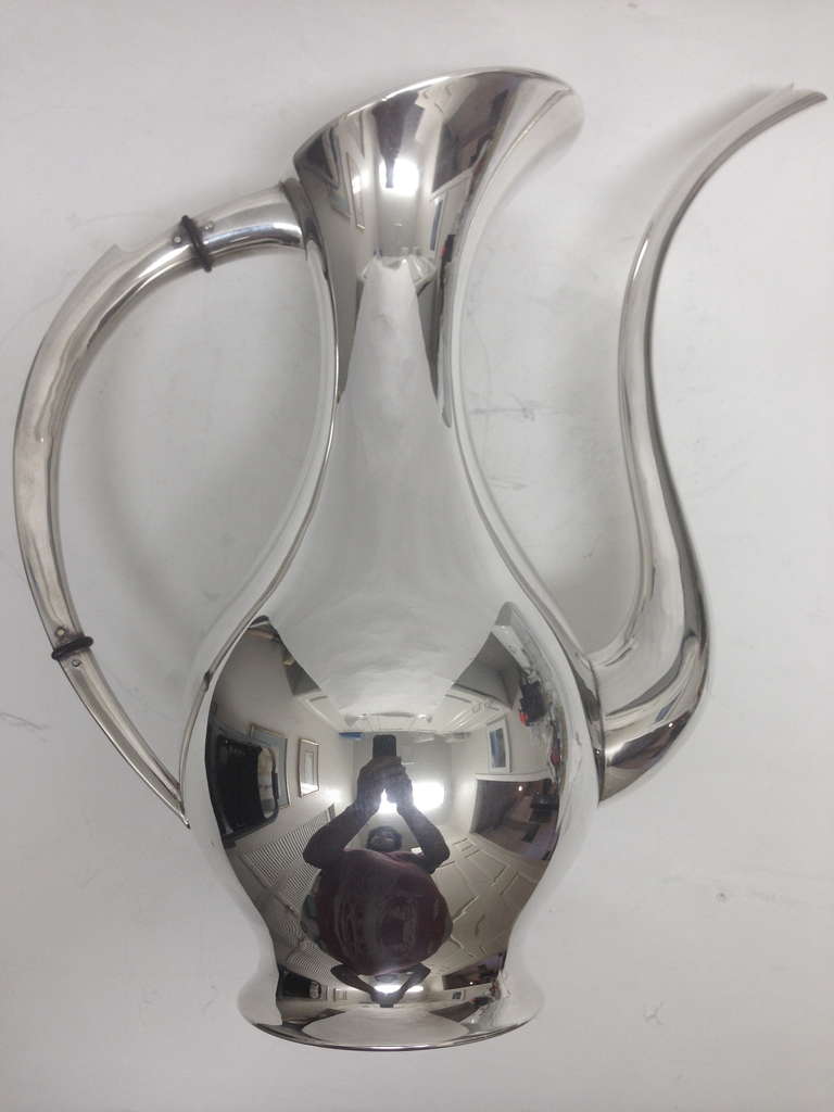 American Mid Century Modern Silver Plated Tea Set, circa 1960