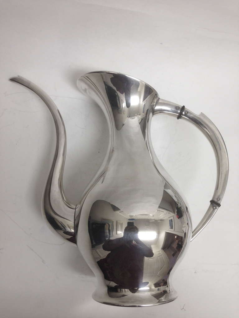 Mid Century Modern Silver Plated Tea Set, circa 1960 1