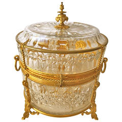 Antique French Gilt Bronze and Crystal Tantalus, circa 1890
