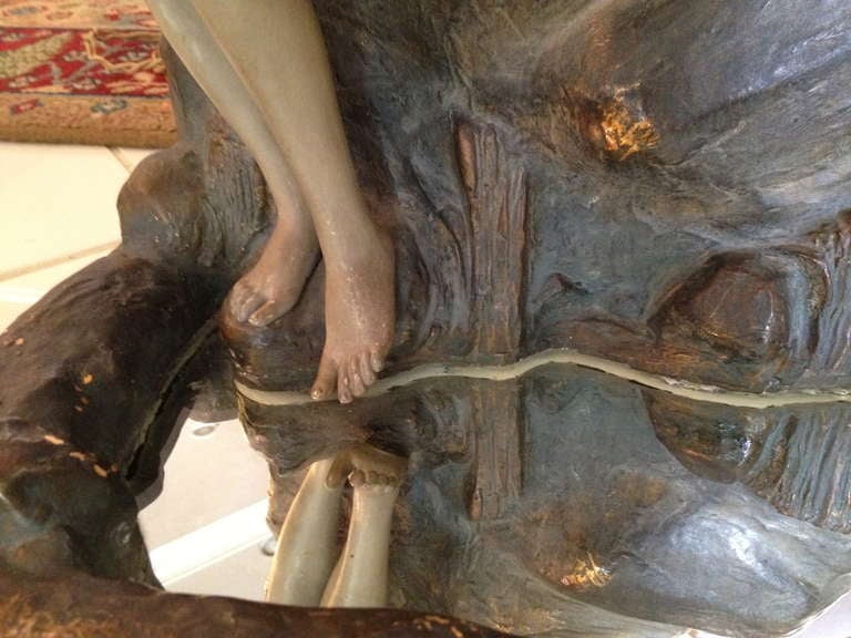 Art Nouveau Terra Cotta Nude Beauty attributed to Goldscheider c. 1910