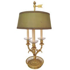 Extremely Fine 19th C. French Gilt Bronze Bouillotte Lamp