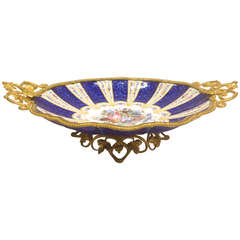 Large and Fine French Enamel Tray, circa 1880