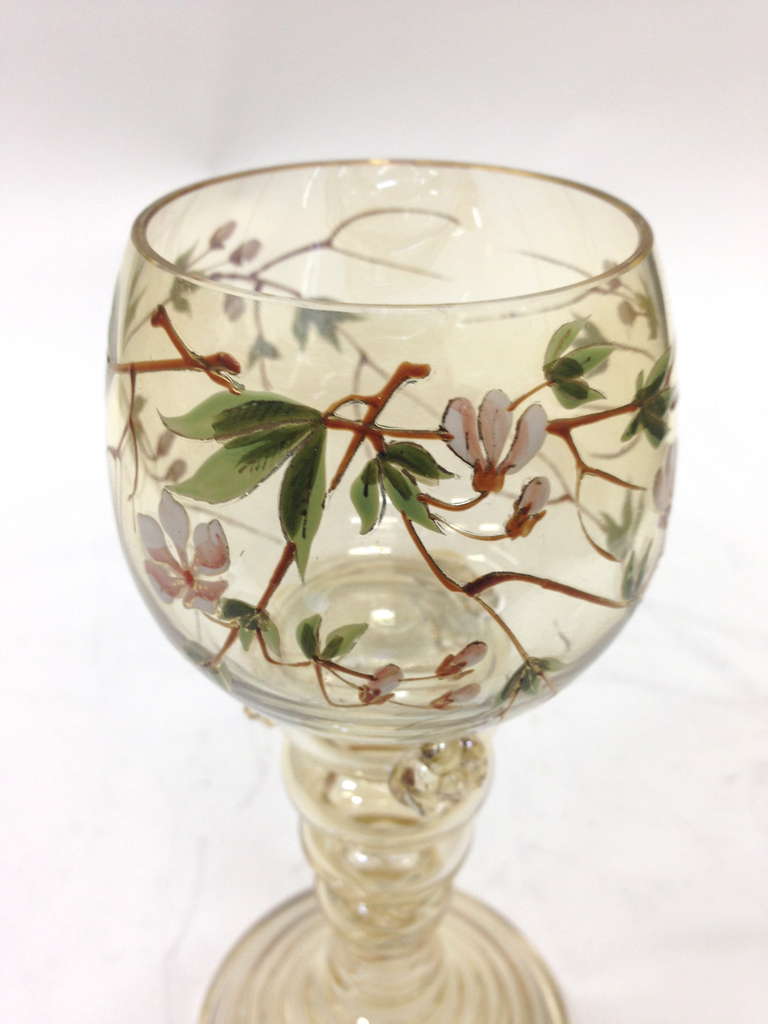 Eight Moser Enameled Wines Glasses, circa 1900 1