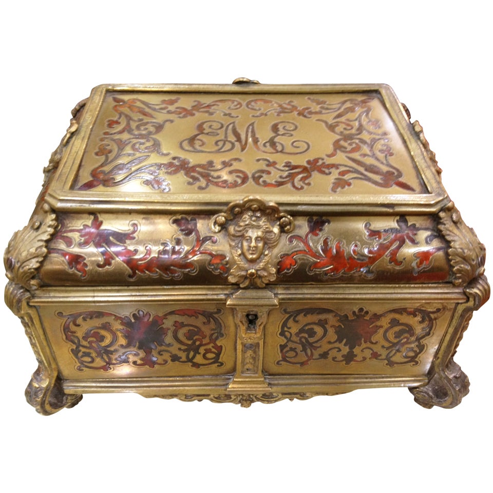 19th Century Boulle Box with Gilt Bronze Mounts