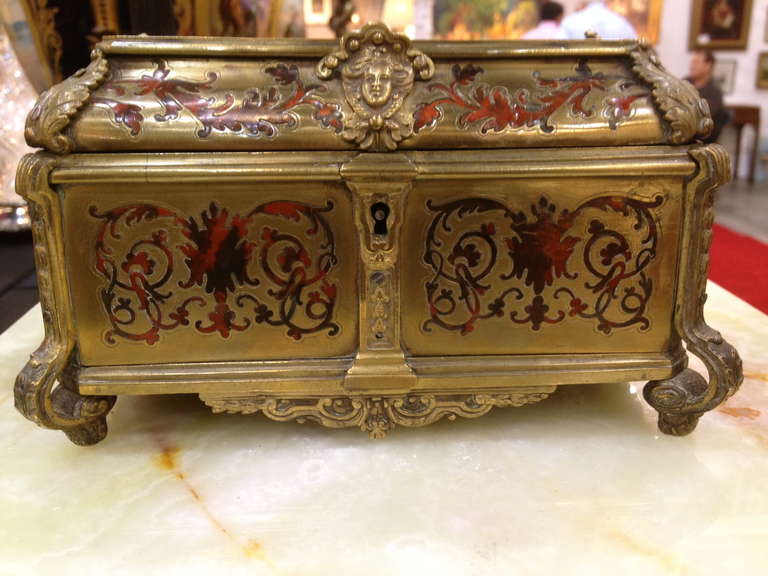 19th Century Boulle Box with Gilt Bronze Mounts 1