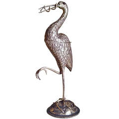 Exceptional Dutch Silver, Bird Form Spice Box, Fully Marked