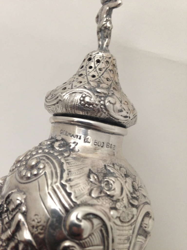 Six piece German 800. Silver Salt and Pepper Set c.1890