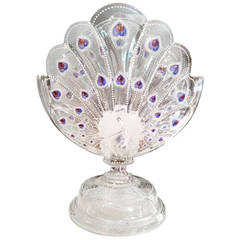 Rare Moser Peacock Vase Enamel and Gilt Decoration, circa 1900