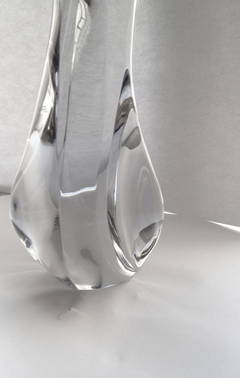 Baccarat Dog Crystal Clear Glass by Robert Rigot 1980 Twenty Inches Tall