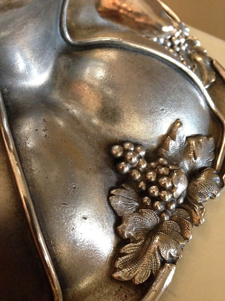 American Silver Plated Epergne Vase with Putti 