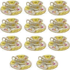Set of 11 English Demitasse Cups by Cauldon