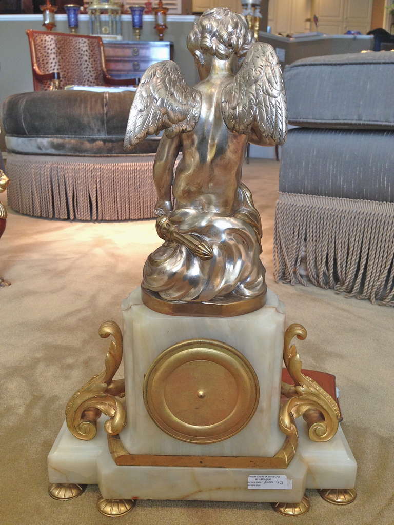 Lovely Mantle Clock signed Charpentier & Cie France 19thc 3