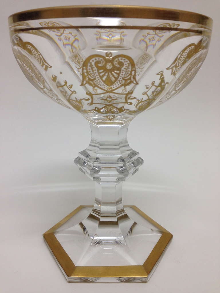 Baccarat Table Suite of Stemware the Harcourt Empire Pattern 20th Century 1
