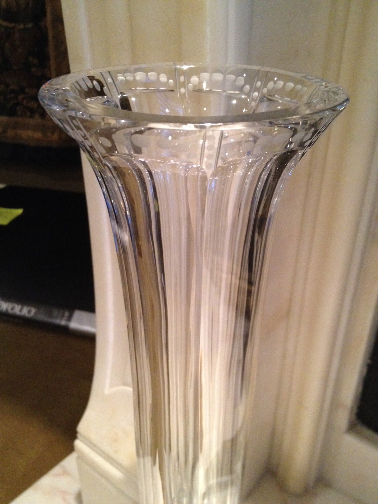 Early 20th Century Monumental American Brilliant Period Cut Glass Vase by Tuthill, circa 1900