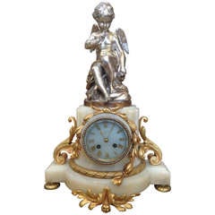 Lovely Mantle Clock signed Charpentier & Cie France 19thc