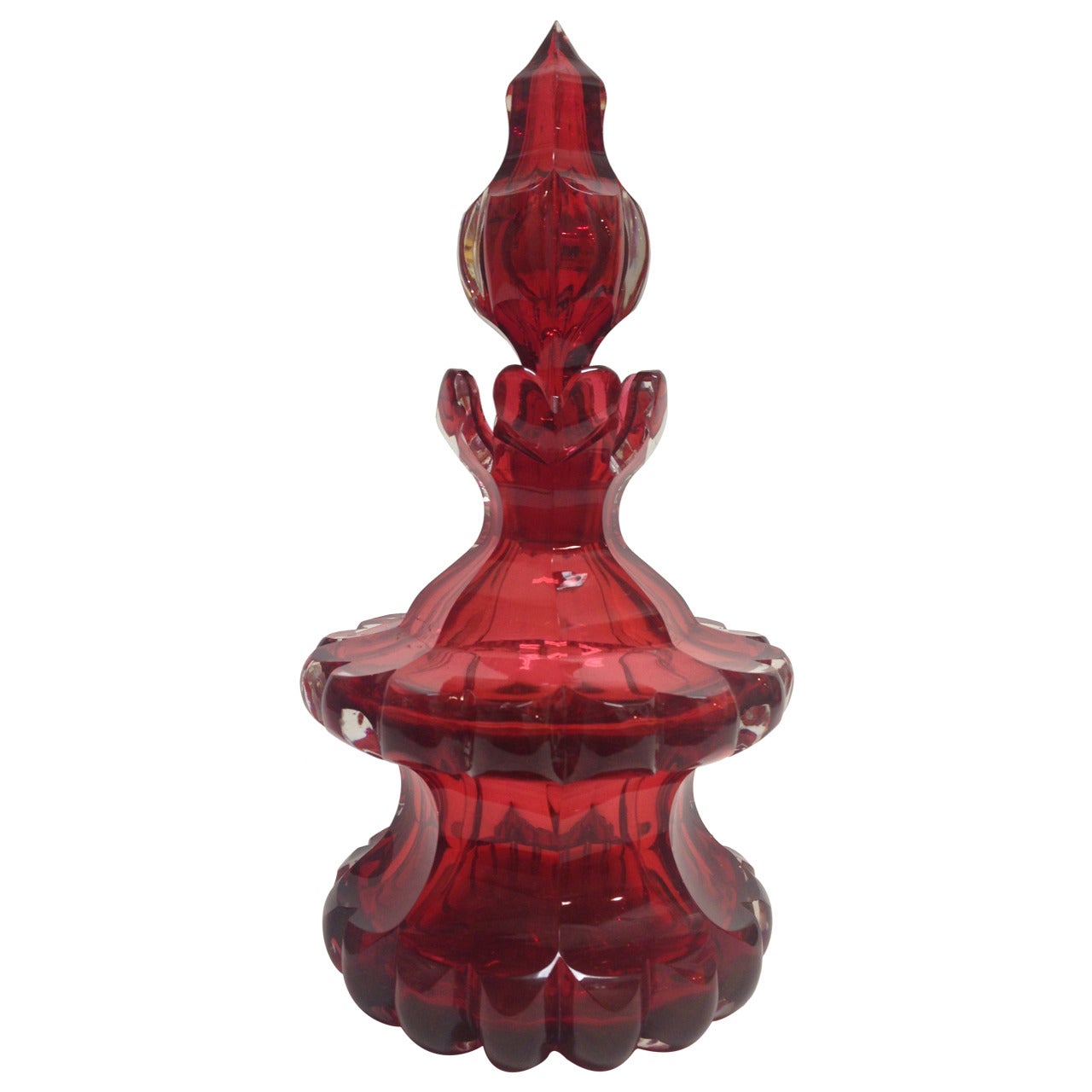 Valentine's Day Is Coming, Bohemian Scent Bottle "Hearts, " Austria, circa 1860s For Sale