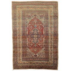 Fine Antique Silk Tabriz Rug 4x6