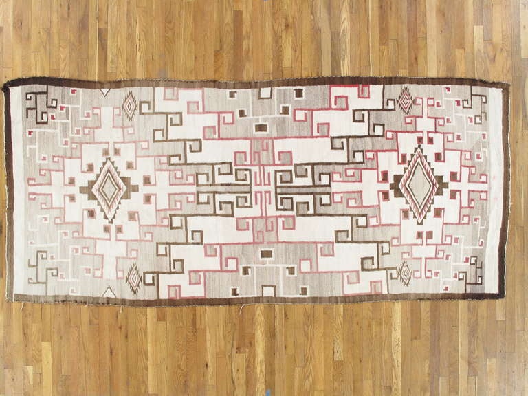 Hand-Knotted Vintage Navajo Carpet