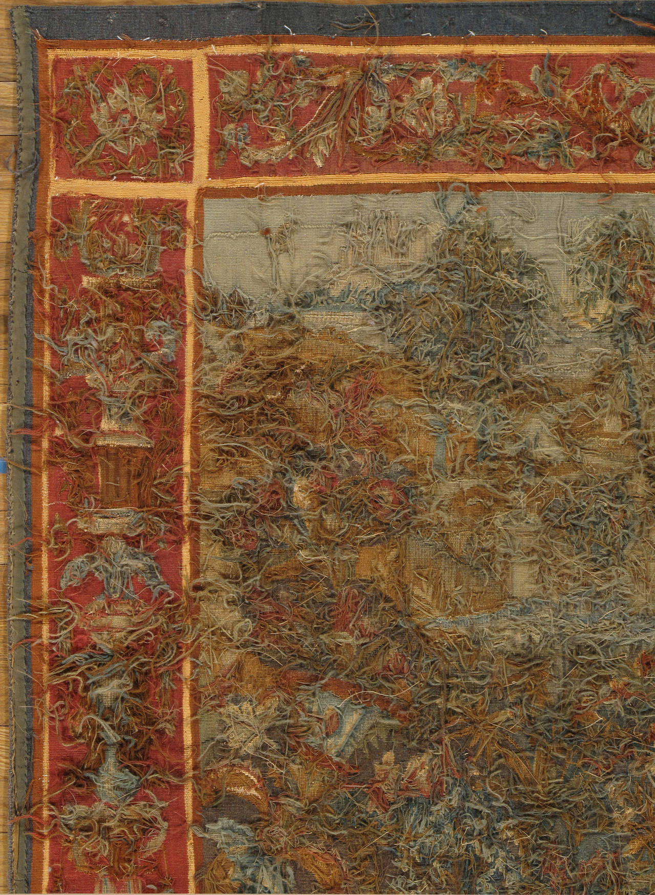 Fine French Aubusson tapestry, circa 1880. No hanging hardware included. Measures: 5.7" x 5.8".