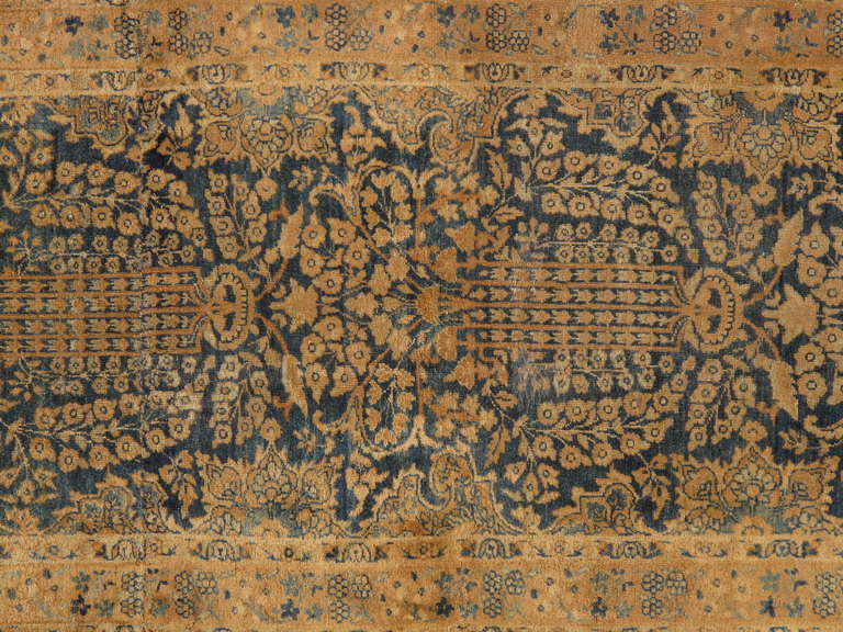 Kerman carpets have always been among the most easily recognized and most beautiful fabrics of Persia, with curvilinear, graceful floral designs in a brilliant variety of colors. Consistently, from the 1870s through the 1930s, Kerman carpets