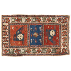 Antique Russian Pinwheel Kazak Rug