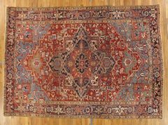 Antique Heriz Carpet 7.4x10.2