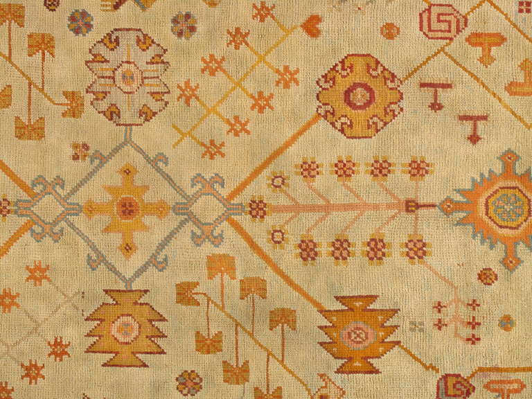 Antique Oushak Gallery Carpet 5.8x20