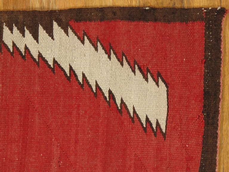 Native American Vintage Navajo Rug in Storm Pattern