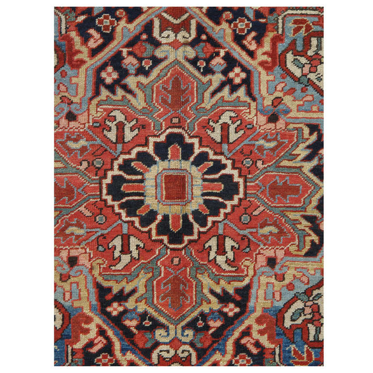 Heriz carpets are the staple of the furnishing market and remain the most popular of all NW Persian carpets. They were produced for the rapidly growing US market in the late 19th to early 20th centuries. In home design, Heriz carpets are beloved for