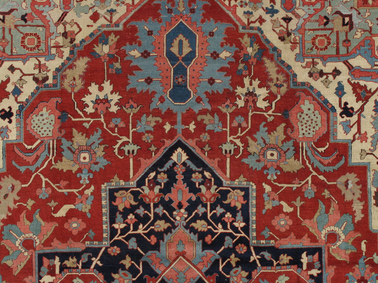 Antique Serapi Carpets are one of the most sought after rugs particularly in America and England for many years. Antique Serapi rugs are a major draw particularly in big city America. Serapi carpets were woven on the level of small workshop with