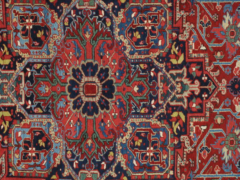 Heriz carpets are the staple of the furnishing market and remain the most popular of all NW Persian carpets. They were produced for the rapidly growing US market in the late 19th-early 20th centuries. In home design, Heriz carpets are beloved for