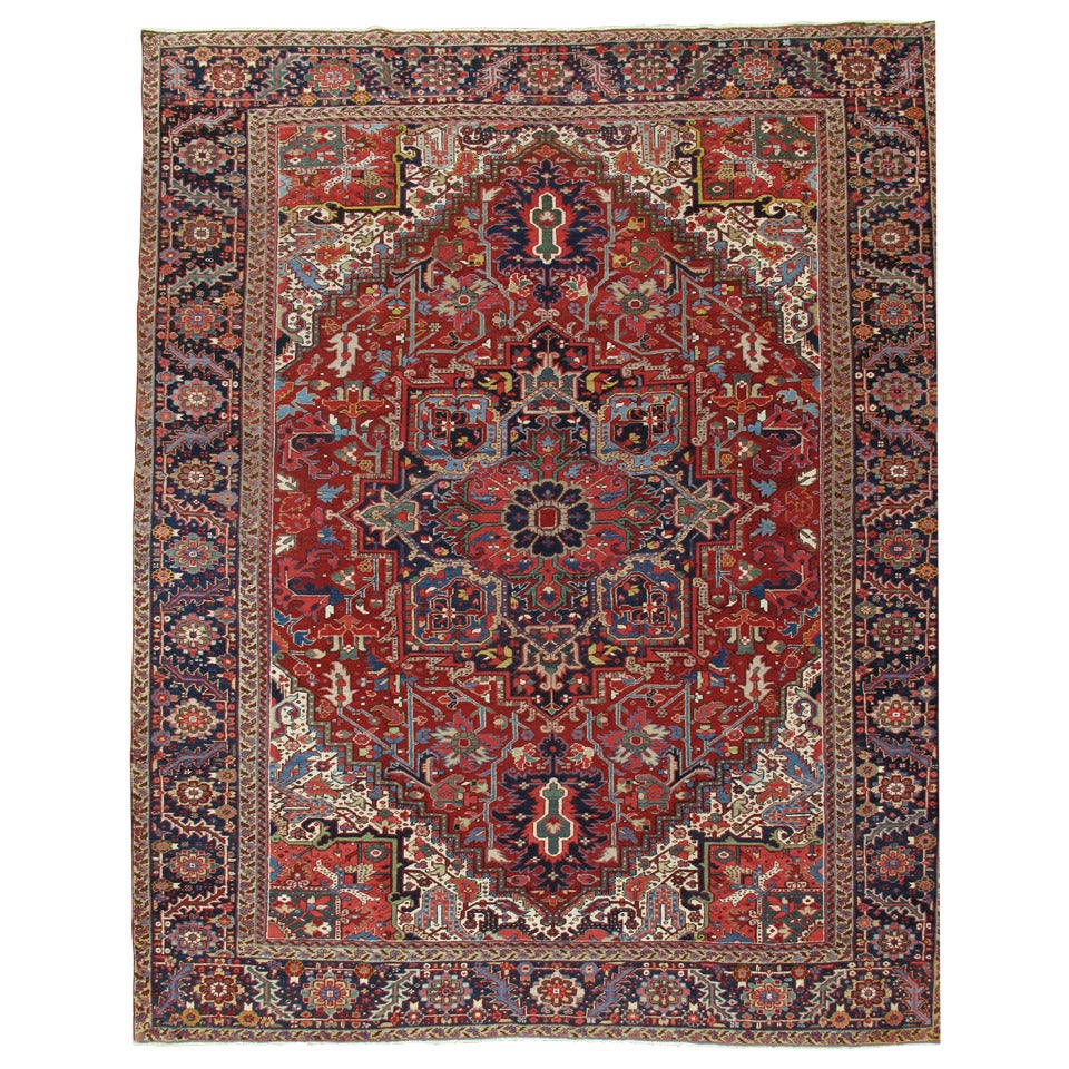 Antique Persian Heriz Carpet