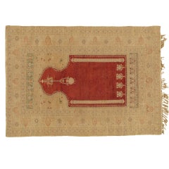 Antique Silk Turkish Rug 